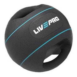 Míč MEDICÍNÁLNÍ DOUBLE GRIP LivePro 4Kg černý - 6