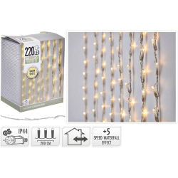 HOMESTYLING Světelný řetěz VODOPÁD teplá bílá 220 LED / 2 m KO-AX8405800