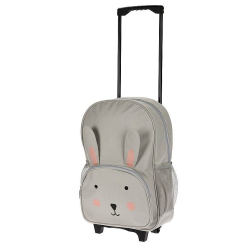 XQMAX Dětský kufr na kolečkách BUNNY 29 x 40 cm šedá KO-DG9000440seda