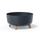 Květináč GRACIA LOW ECO WOOD 38 cm - barva: antracit ECO