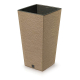 Květináč FURU SQUARE ECO WOOD s vkladem 34,5 cm - barva: naturo ECO