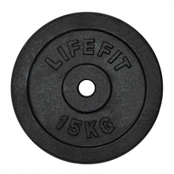 Kotouč LIFEFIT® 15kg, kovový, pro 30mm tyč