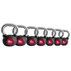 Vinylový kettlebell s chromovaným úchopem HMS KGC 8 kg