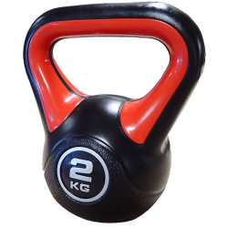 ACRA Činka kettlebell s cementovou náplní - 2 kg